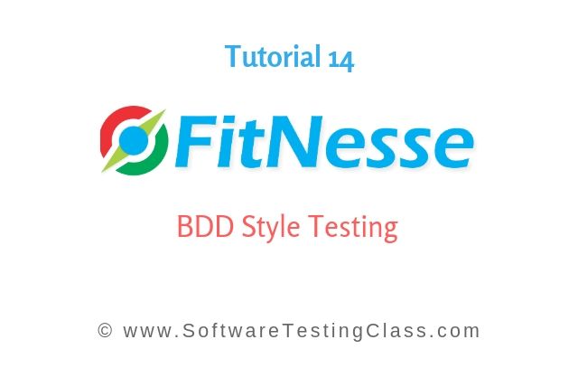 BDD Style Testing using Fitnesse
