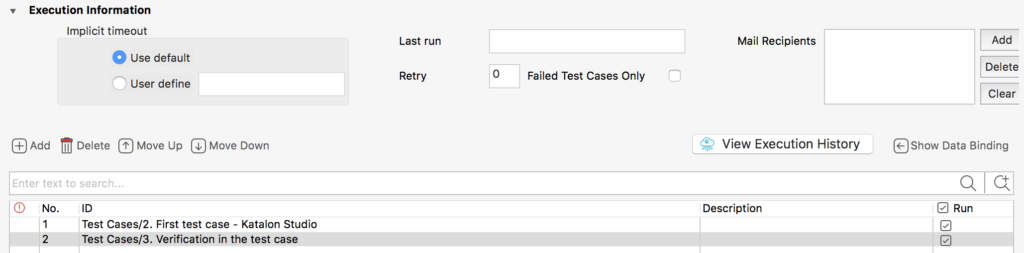 Katalon Plan the test case