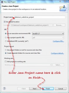 Create Java Project - Selenium WebDriver