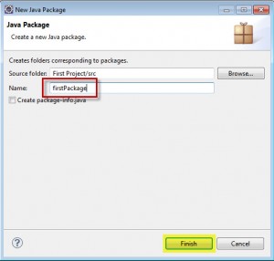 Eclipse new java package