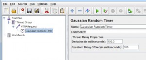 JMeter Gaussian Random Timer