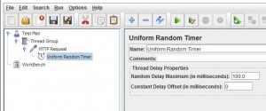 JMeter Uniform Random Timer