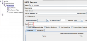 JMeter Add HTTP request