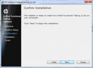 HP Unified Functional Testing 12 Confirmation