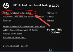 Unified Functional Testing (UFT) Set up