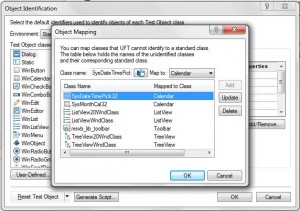 UFT Objects Identification Object Mapping