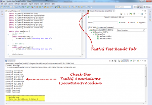 TestNG Annotation execution result