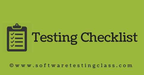 Testing Checklist