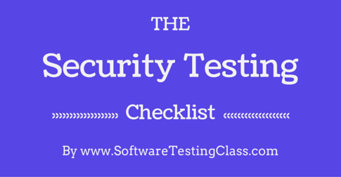 Security Testing Checklist