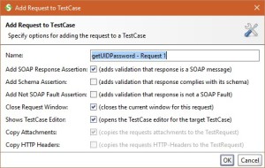 SoapUI Add test case to request
