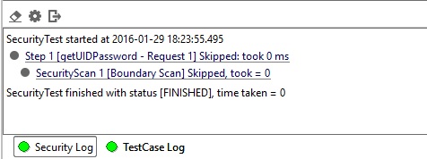 security testing security log