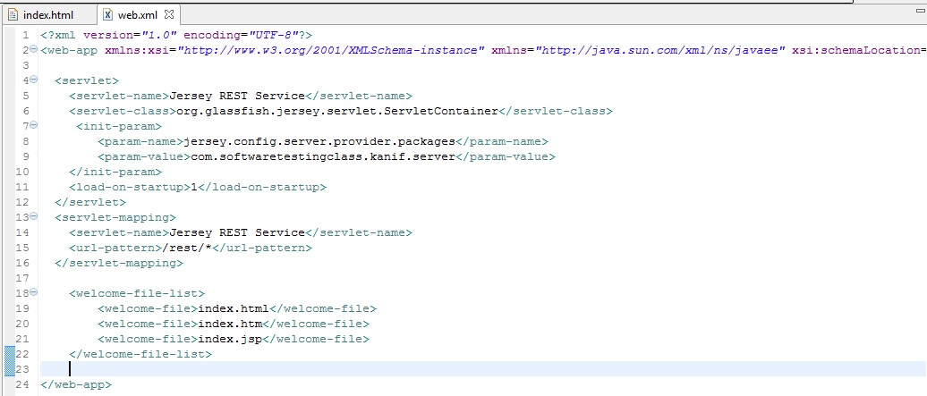 REST project web_xml