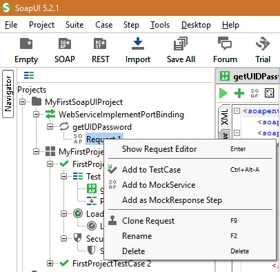 SoapUI Tips - Right Click