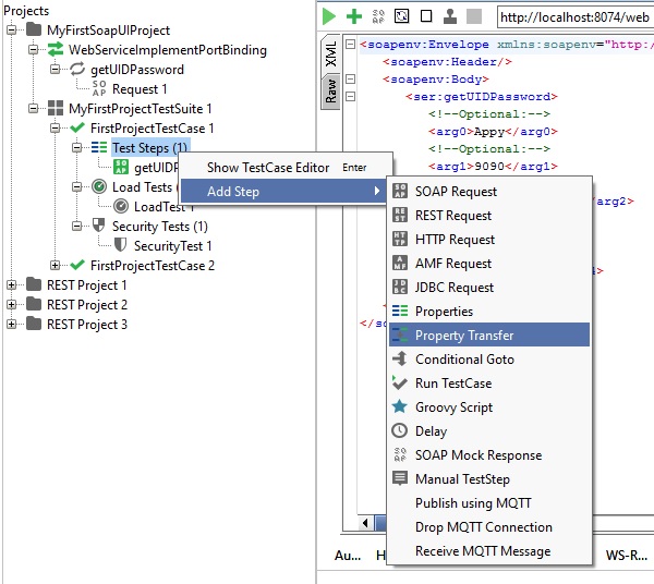 SoapUI Tips - Transfer Property