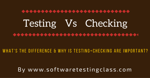 Testing Vs Checking