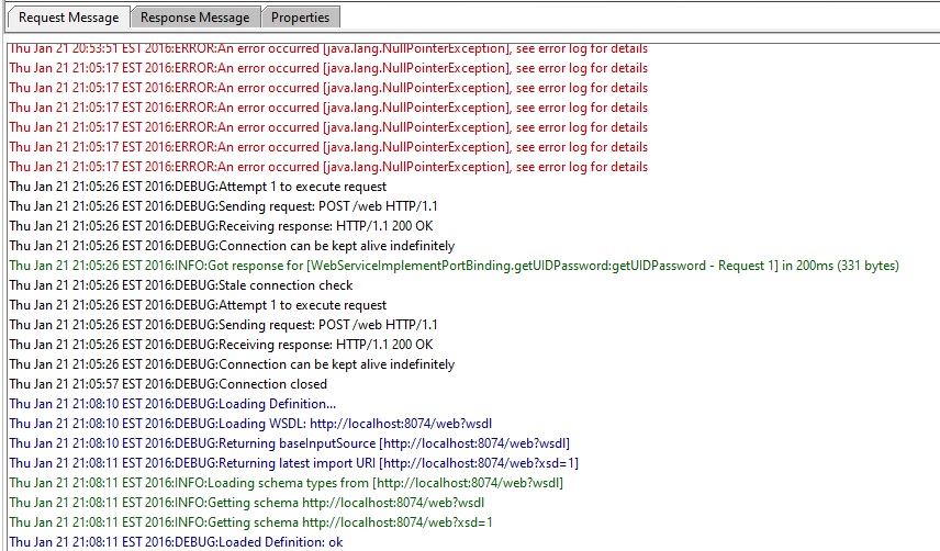 soapUI Log