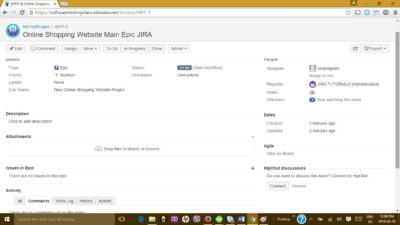 Epic JIRA 1 | Software Testing Class
