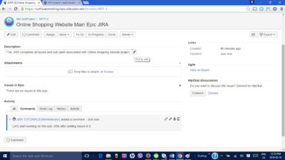 jira edit epic 2 - Software Testing Class