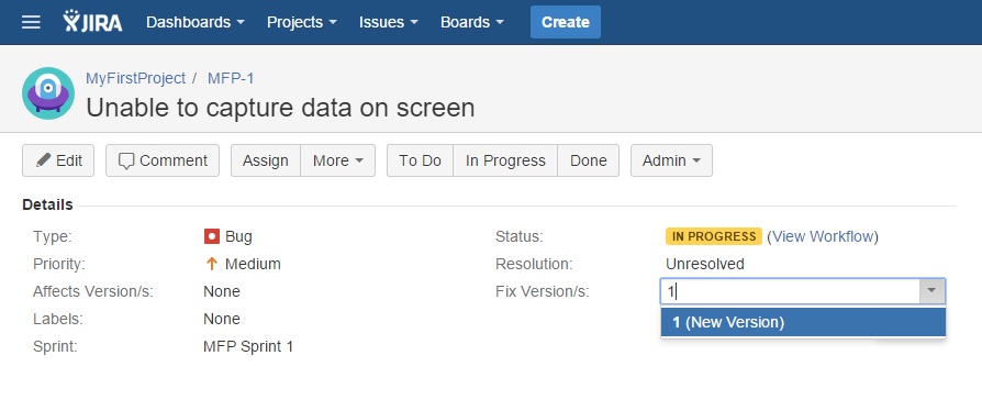 jira screen2 | Software Testing Class