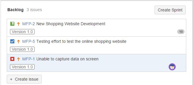 jira backlogs