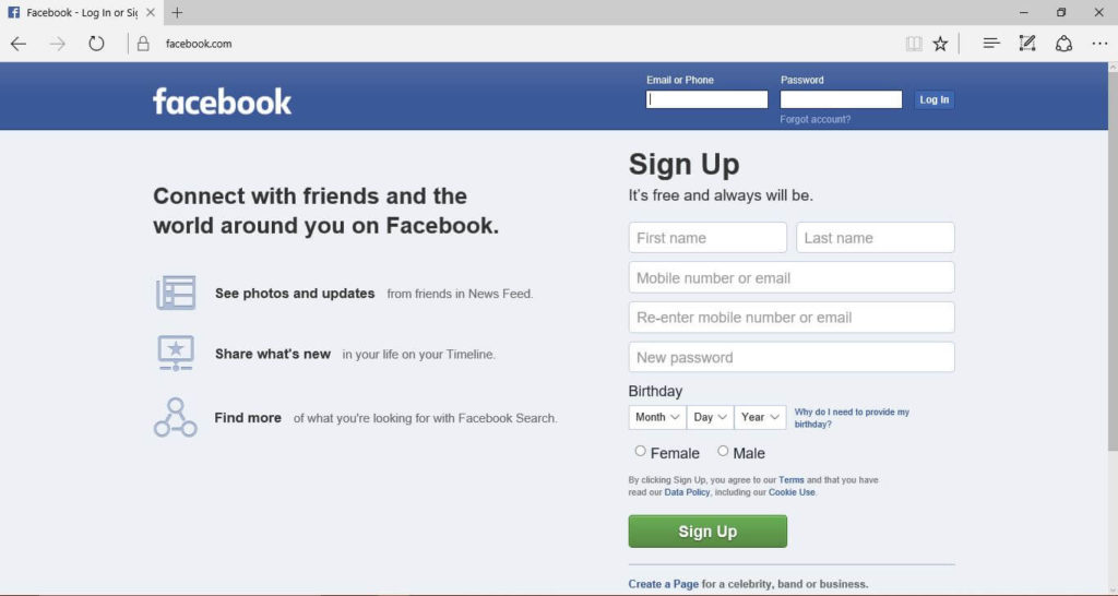 Facebook Login on IE