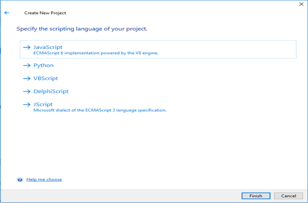 TestComplete Project Scripting Language