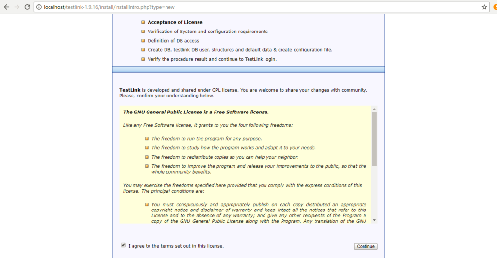 Testlink Installation