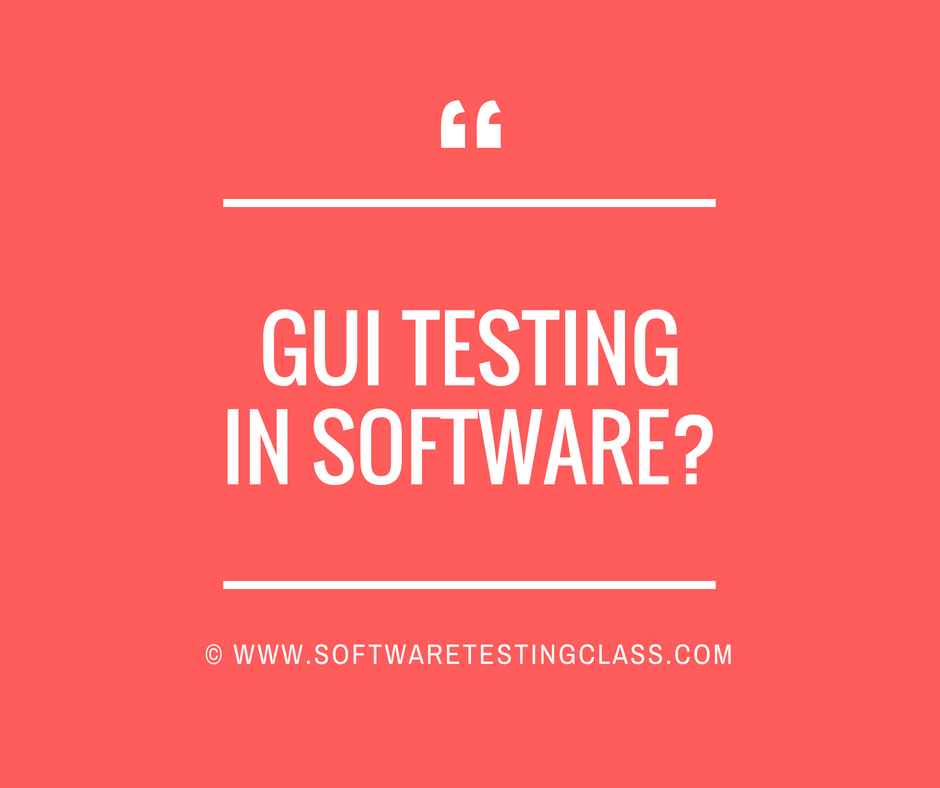 GUI Testing In Software Testing