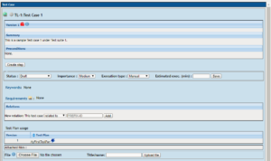 TestLink Detailed Test Case