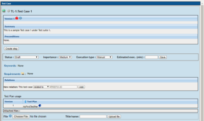 TestLink Detailed Test Case - Software Testing Class
