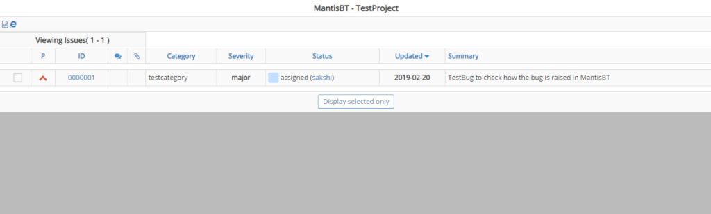 Mantis Bug Tracker Print Report