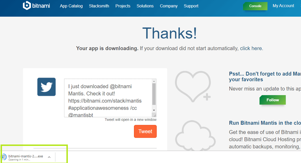 Mantis Executable File Bitnami | Software Testing Class