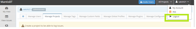 Mantis Logout