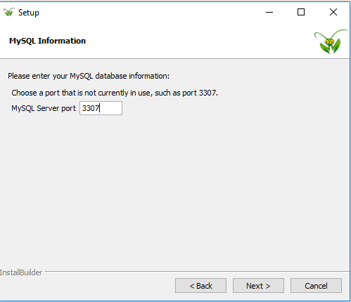 Mantis Port Number for DB