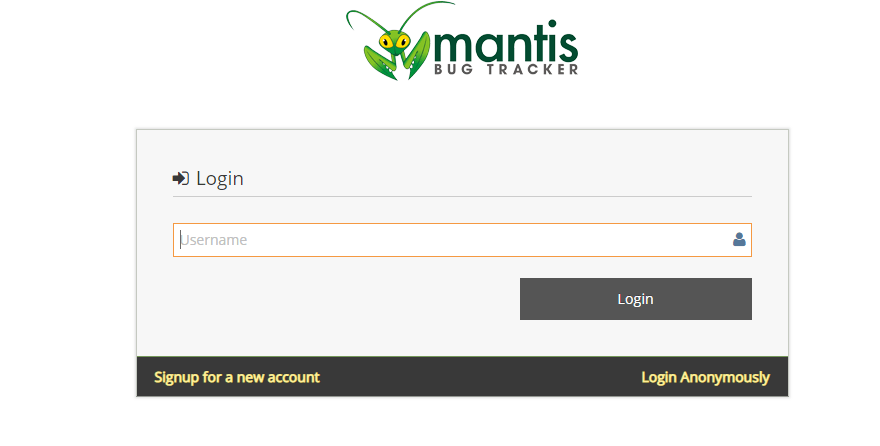 MantisBT Login